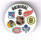 Vintage NHL Team Logo Pins 8.5x10.5 Display Case